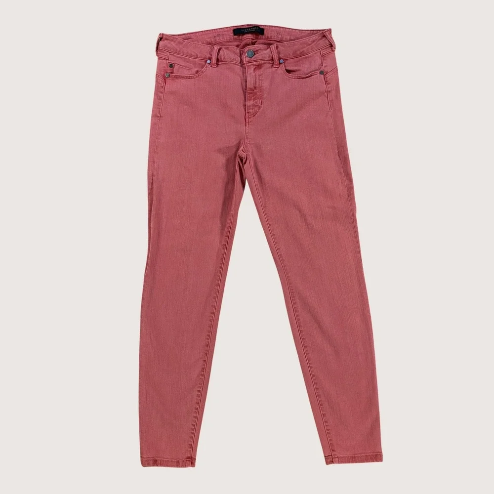 Liverpool Los Angeles Skinny Jeans Women's 12/31 Dusty Coral Stretch Mid Rise